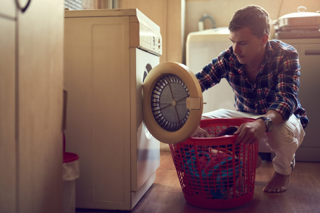 man laundry