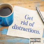 Note to avoid distractions